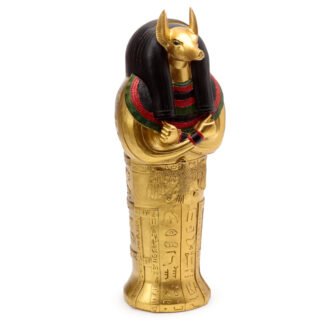 Decorative Gold Egyptian Anubis Sarcophagus Trinket Box 1 Pack
