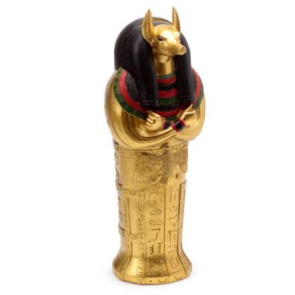 Decorative Gold Egyptian Anubis Sarcophagus Trinket Box 1 Pack