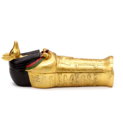 Decorative Gold Egyptian Anubis Sarcophagus Trinket Box 1 Pack - Image 6