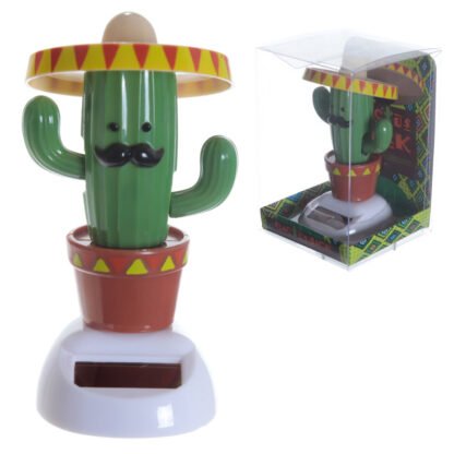 Fun Collectable Cactus wearing Sombrero Solar Powered Pal 1 Pack