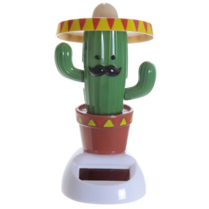 Fun Collectable Cactus wearing Sombrero Solar Powered Pal 1 Pack - Image 2