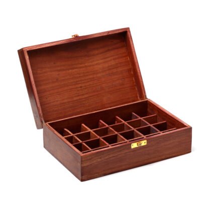 Decorative Sheesham Wood Floral Compartment Box Large 1 Pack - Image 10