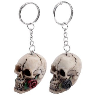 Collectable Skulls and Roses Keyring X 1 Pack