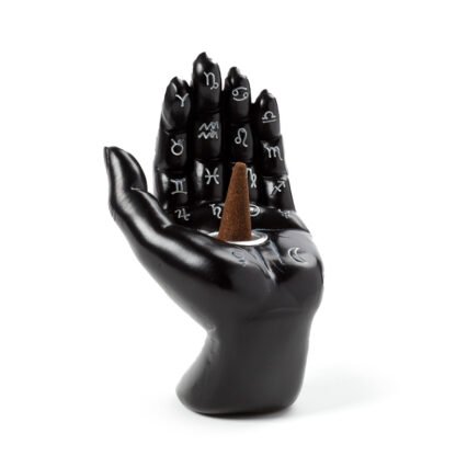 Decorative Incense Cone Burner - Mantric Hand/Tarot Hand Palm 1 Pack - Image 2
