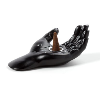 Decorative Incense Cone Dish - Mantric Hand/Tarot Hand Palm 1 Pack - Image 2