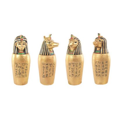 Decorative Gold Egyptian Canopic Jar Trinket Box 4 Pack - Image 9