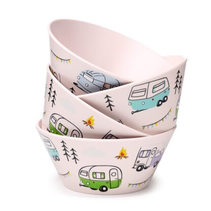 Recycled RPET Set of 4 Picnic Bowls - Wildwood Caravan 1 Pack