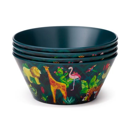 Recycled RPET Set of 4 Picnic Bowls - Animal Kingdom 1 Pack - Image 7
