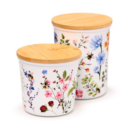 Recycled RPET Set of 2 Storage Jars S/M - Nectar Meadows 1 Pack - Image 4