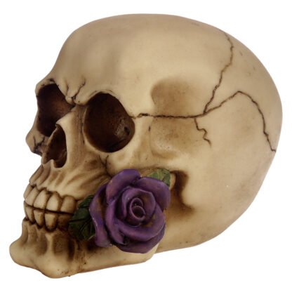 Gothic Skull Decoration with Purple Roses 1 Pack - Image 6