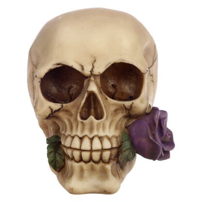 Gothic Skull Decoration with Purple Roses 1 Pack - Image 7