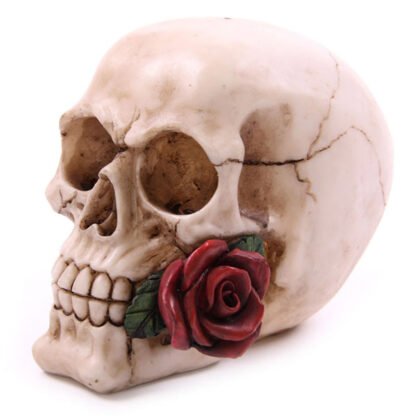 Fantasy Skull Head with Roses Ornament 1 Pack - Image 2