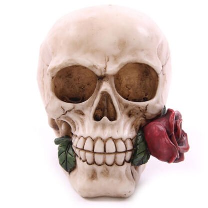 Fantasy Skull Head with Roses Ornament 1 Pack - Image 4