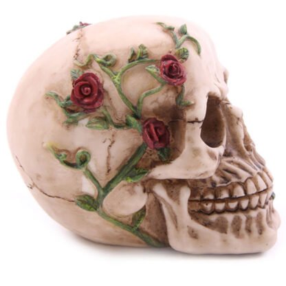 Fantasy Skull Head with Roses Ornament 1 Pack - Image 8