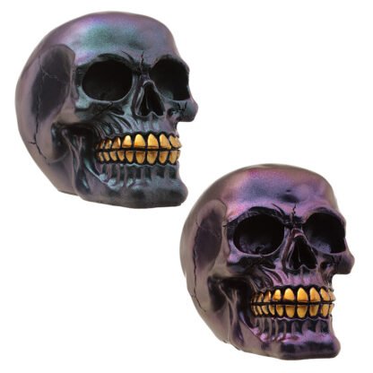 Gothic Metallic Skull Decoration 1 Pack