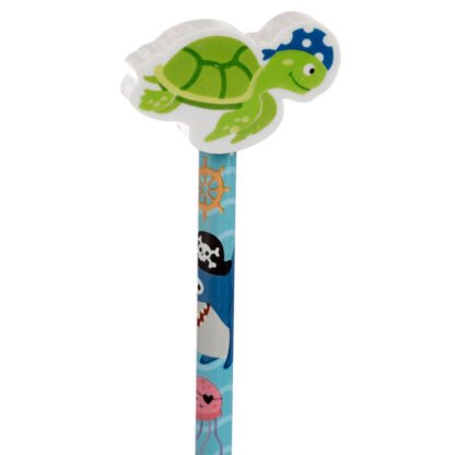 Fun Ahoy Ocean Pirate Friends Pencil and Eraser Topper Set 1 Pack - Image 3