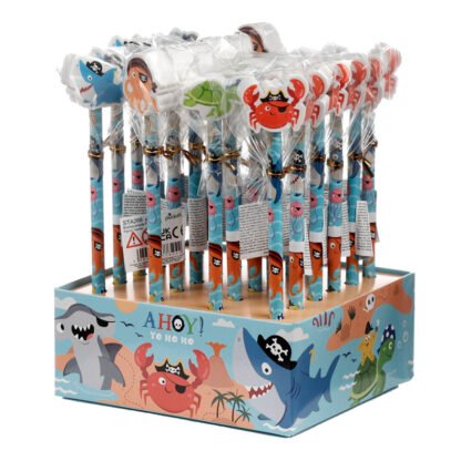 Fun Ahoy Ocean Pirate Friends Pencil and Eraser Topper Set 1 Pack - Image 6