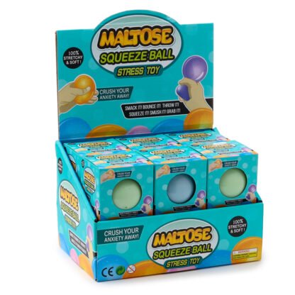 Fun Kids Maltose Squeezy Glow in the Dark Stress Ball 1 Pack