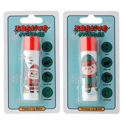 Christmas Stick Lip Balm - Elf (Orange) & Santa (Vanilla) 1 Pack